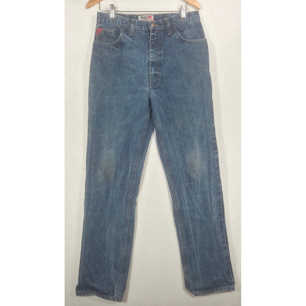Walls FR Mens‎ Flame Resistant Workwear Jeans 32x34 Medium Wash Denim HRC 2 2112